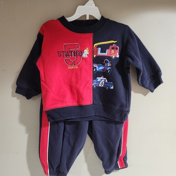 Vintage Oshkosh Baby 2 Piece Firefighter Size 12m - Picture 1 of 6